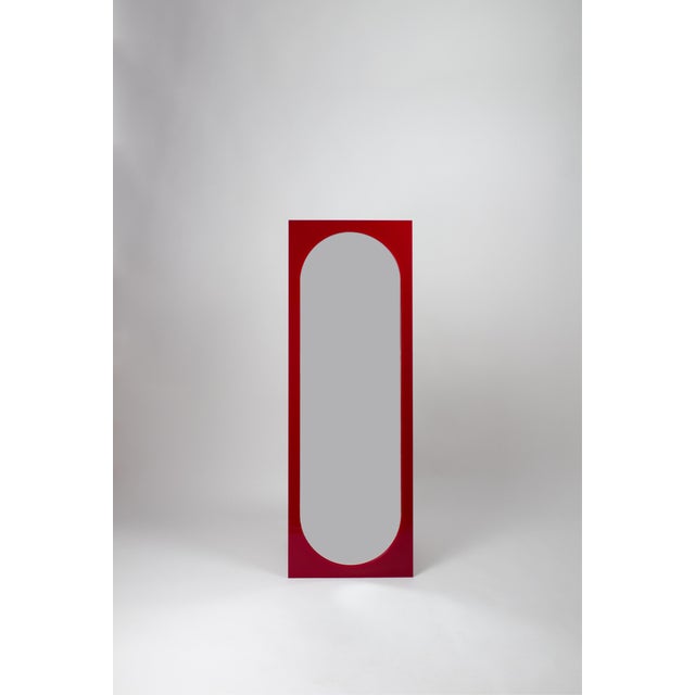 Large Wall Mirror by Joe Colombo for Kartell, 1960s, in Very Good conditions. Designed 1960 to 1969 I have official proof...
