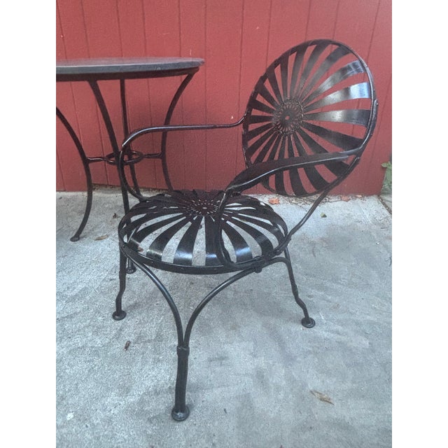 Mid 20th Century Mis 20th Century Francois Carre Garden Dining Chairs - A Pair, Attributed For Sale - Image 5 of 12