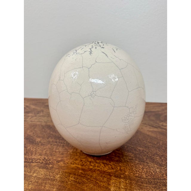 2000 - 2009 2006 American Raku Studio Pottery Sculptural White Bud Vase by Andy Smith For Sale - Image 5 of 10