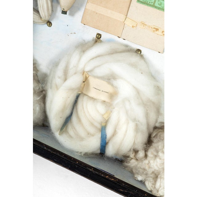 White Antique Wool Sampler Display Case, 1800s For Sale - Image 8 of 15
