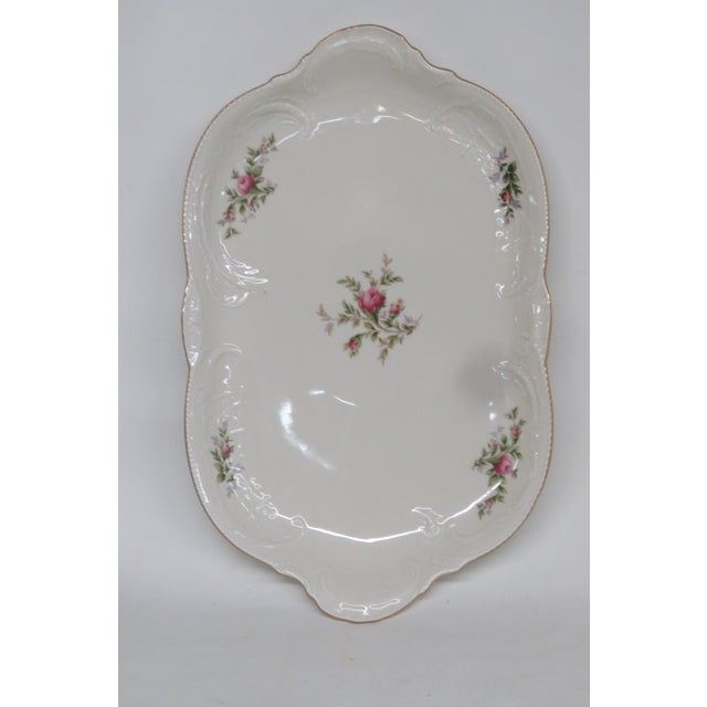 Rosenthal Rosenthal Ivory Rose Sanssouci Germany Large Serving Platter Tray 4581b For Sale - Image 4 of 16