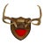 Large Antique Deer Antlers Trophy on Board For Sale
