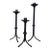 1970s Brutalist Wrought Iron Candlesticks, Set of 3 For Sale
