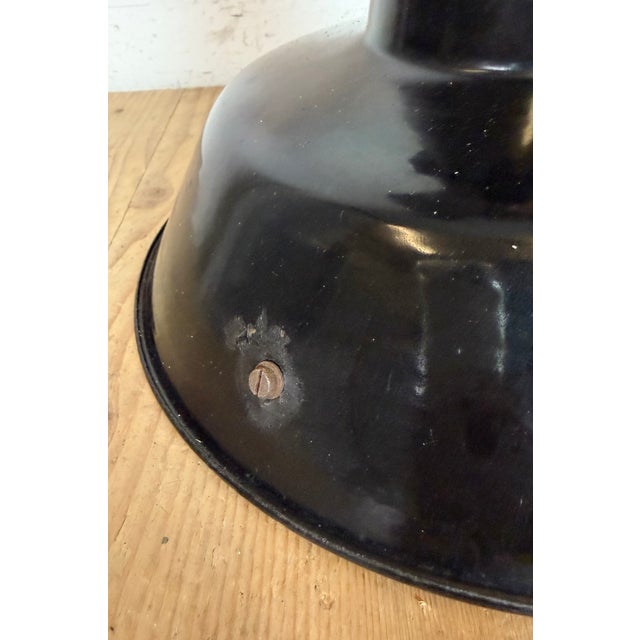 Industrial Black Enamel Scissor Ceiling Lamp, 1930s For Sale - Image 15 of 18