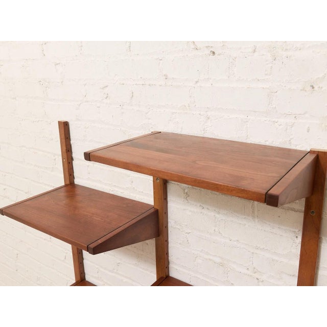Restored Vintage Mid-Century Modern Wall Unit Shelf For Sale In Los Angeles - Image 6 of 9