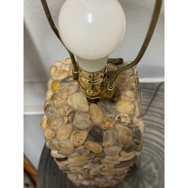 Modern Late 20th Century Polished River Rock Lamp For Sale - Image 3 of 16