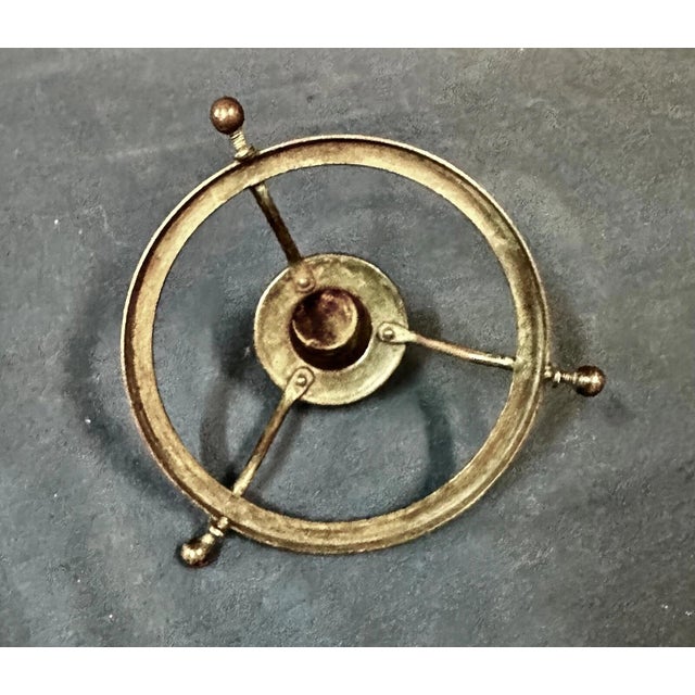 This vintage patinated bronze genuine Tiffany Studios candlestick/shade holder dates from the early 1900’s & is in very...