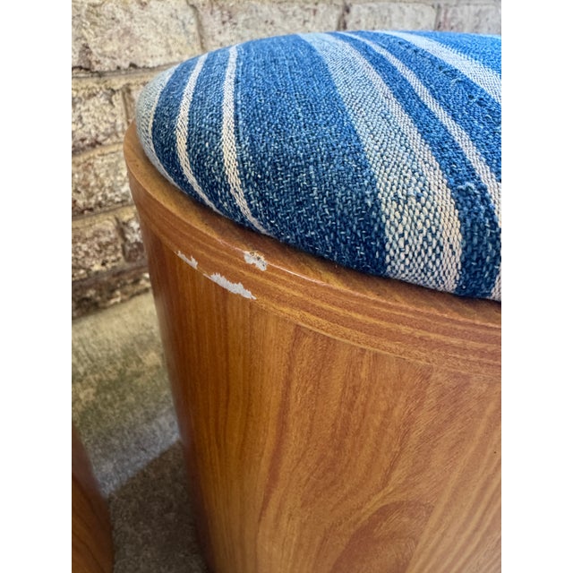 Pair of Vintage Wooden Storage Stools For Sale - Image 15 of 18