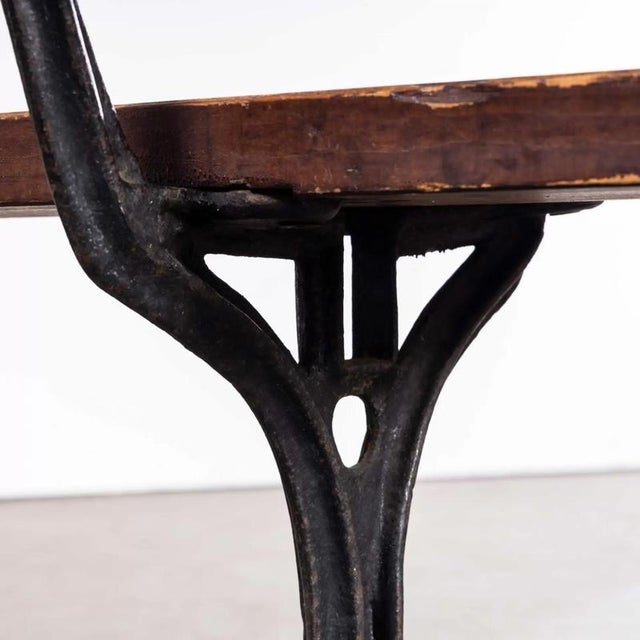 Vintage English Church Bench in Cast Metal, 1940s For Sale - Image 11 of 13