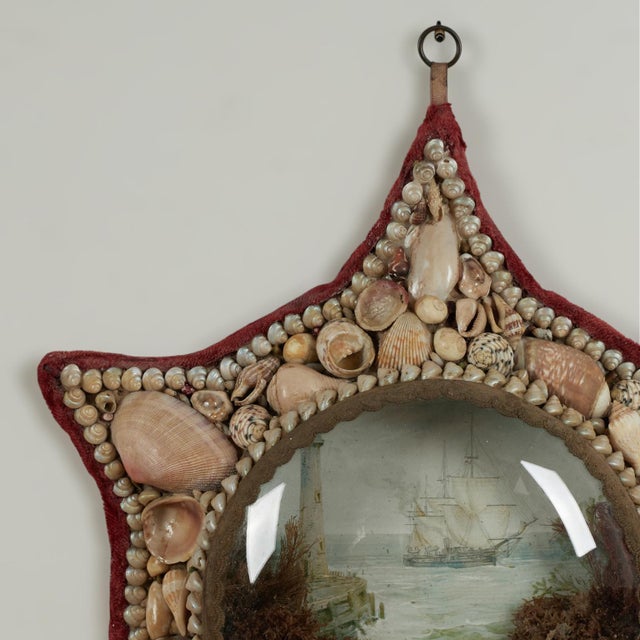Victorian Antique English Star Form Sailors Valentine For Sale - Image 3 of 10