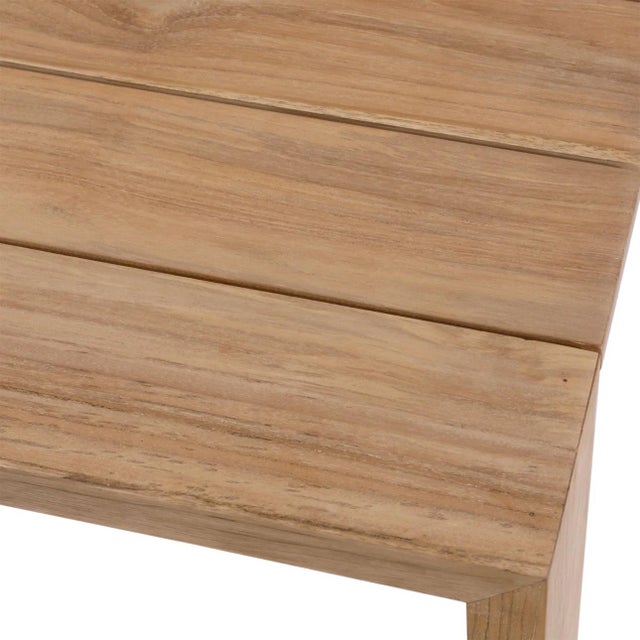 Simple Outdoor Teak Coffee Table For Sale - Image 4 of 4