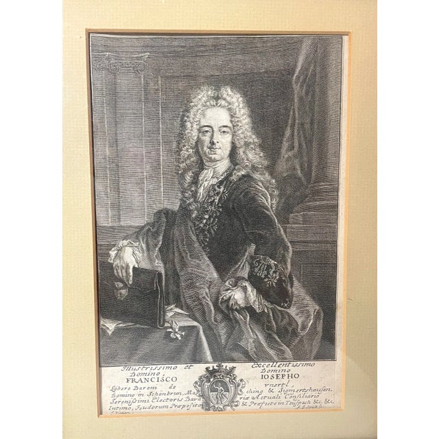Black Rare Antique 1600's Original Franz Joseph Unerti Copper Engraving Print Etching For Sale - Image 8 of 12