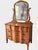 Antique 1900’s Atlas Furniture Co. Tiger Oak Serpentine Dresser With Tilting Beveled Mirror and Bail Pull Handles For Sale - Image 4 of 17