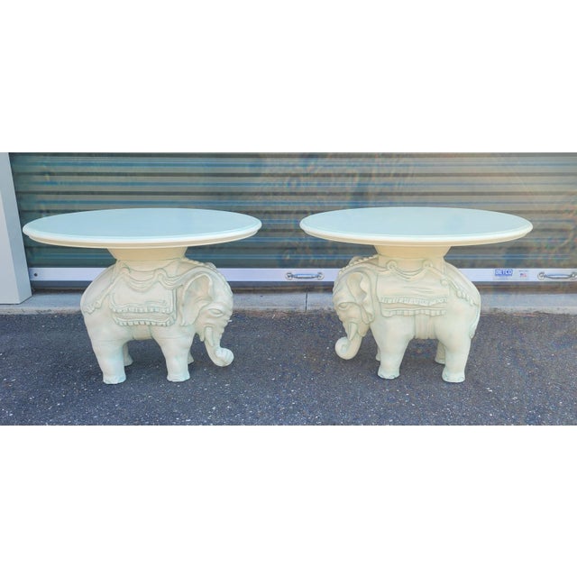 Pair 1950s Elephant Side Tables For Sale - Image 10 of 10
