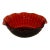 Red Ruby Glass Wave Rim Bowl For Sale