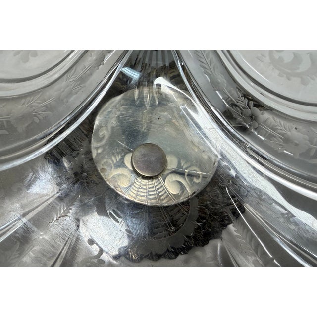 Antique 1800's Georg Roth & Co. Hanau German Sterling Silver Cut Glass Swan Bowl For Sale - Image 16 of 16