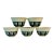 Vintage Chinoiserie Boho Chic Ceramic Pottery Sauce Cups - Set of 5. For Sale