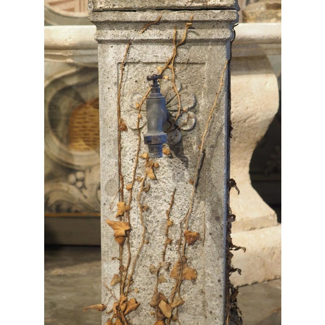 Vintage French Cement Fountain Pillar From Provence For Sale - Image 12 of 18