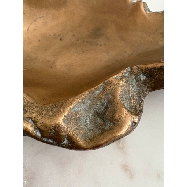 1970s Rare Brutalist Cast Bronze Vide-Poche Ash Tray by Michel Jaubert For Sale - Image 5 of 7