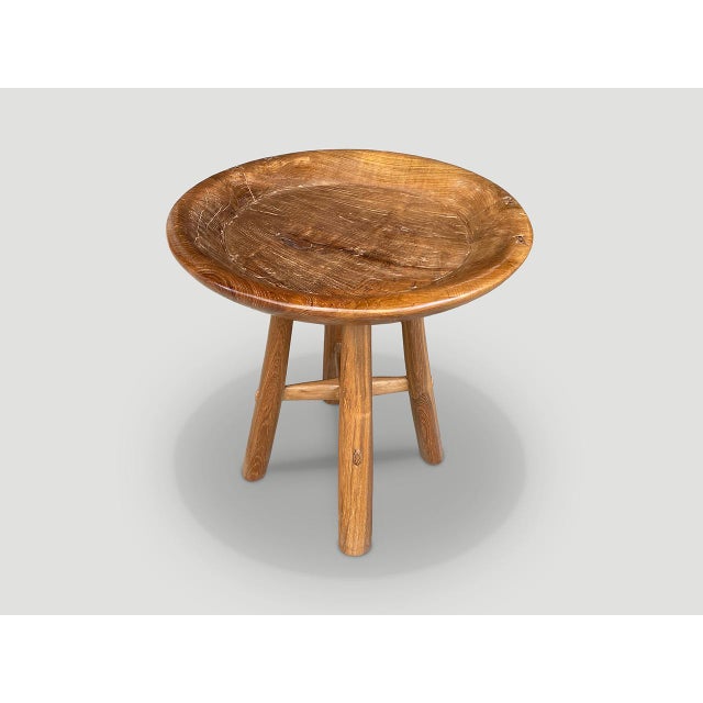 2010s Andrianna Shamaris Midcentury Couture Antique Side Table For Sale - Image 5 of 6
