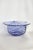 Murano Mid Century Modern Murano Art Glass Serving Bowl With Cobalt Blue Striping 4860b For Sale - Image 4 of 12