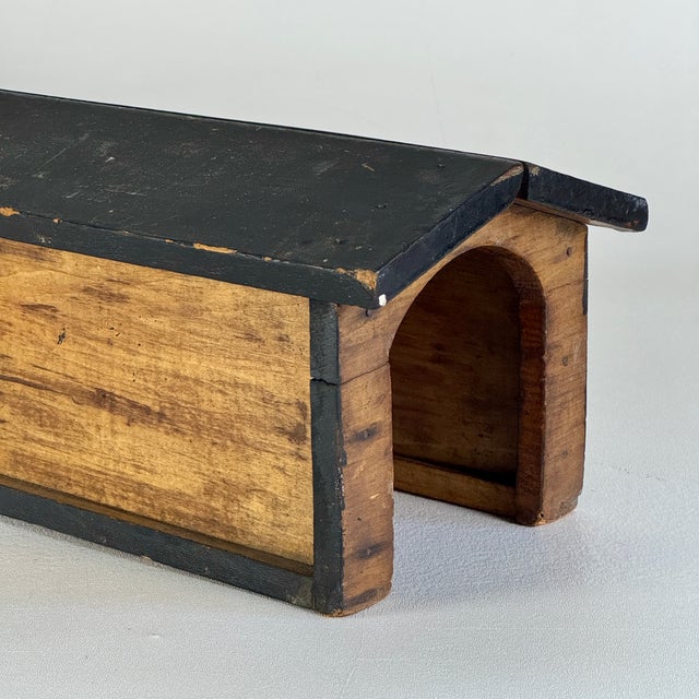Vintage Mid 20th Century Handmade Wooden Train Tunnel, Decorative Home Accent For Sale - Image 4 of 9