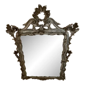 Vintage La Barge Carved Wood Beveled Silver/ Gold Wall Mirror