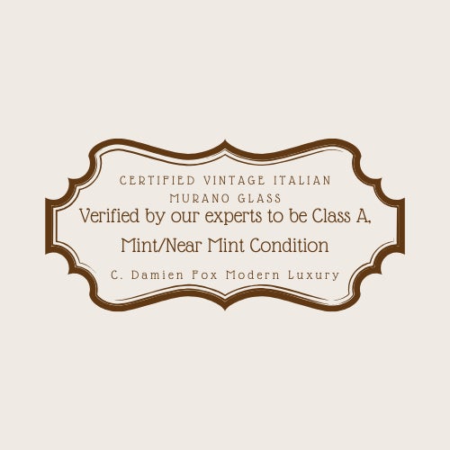 A stunning addition to any Vintage Murano Glass Collection. Crystal Clear Glass Vase with a unique Emerald Green applied...