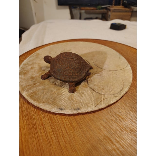 Mid-Century Modern Antique Cast Iron Turtle For Sale - Image 3 of 7