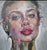 Richard Parker, contemporary British artist, 'Vivacious' modern style portrait, signed and dated to the back 2023,...