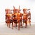 Wood Honey Red Fan Back Dining Armchairs, 1970s, Set of 6 For Sale - Image 7 of 14