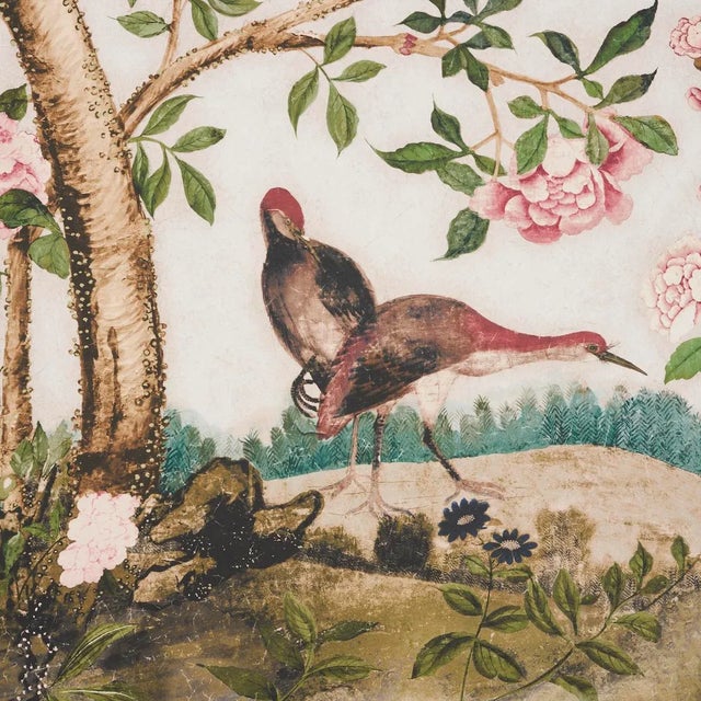 Not Yet Made - Made To Order Sample - Schumacher X Mary McDonald Les Oiseaux Panel Set in Ivory For Sale - Image 5 of 6