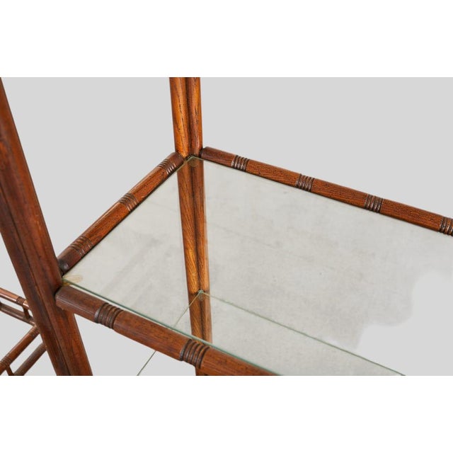 Pair of Mid-Century Faux Bamboo Etagere Shelves by Heritage For Sale - Image 11 of 11