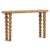 Solid mango wood sculptural console table which will bring warmth, texture, and organic character to any interior. Four...