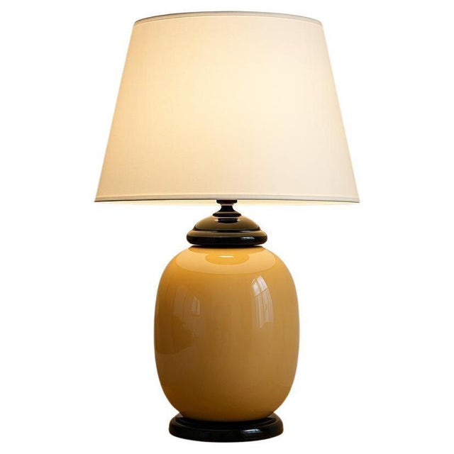 Orange Murano Glass Table Lamp by Tommaso Barbi, Italy, 1950s For Sale - Image 8 of 8