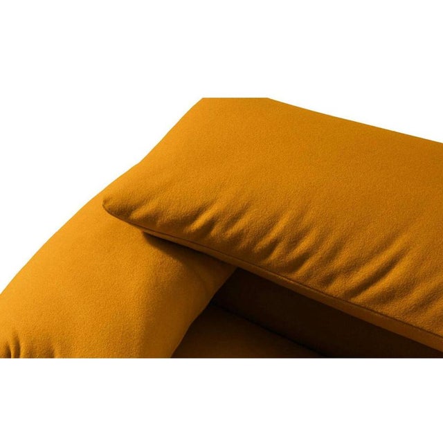 Yellow Mid-Century Modern Maralunga Armchair in Fabric, Italy For Sale - Image 8 of 10