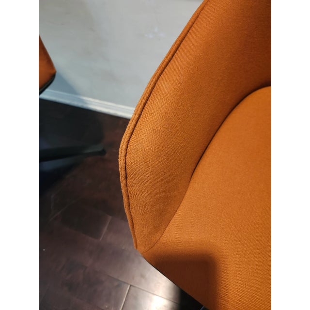 Burnt Orange Early 21st Century Vitra Soft Shell Persimmon and Black Base Chair- A Pair For Sale - Image 8 of 12