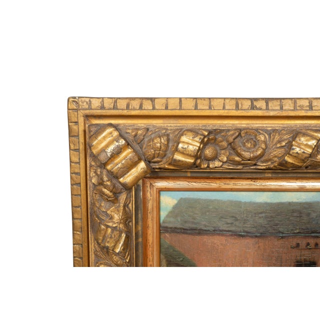 American School Oil on Panel Farm Scene For Sale - Image 12 of 13