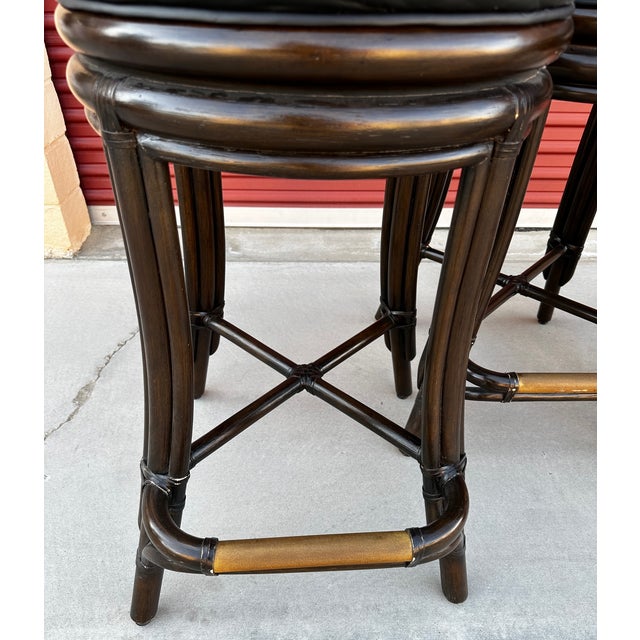 Cane Back Bar Stools: Classic Style & Comfort! French country louis xv style vintage cane back swivel bar stools chair