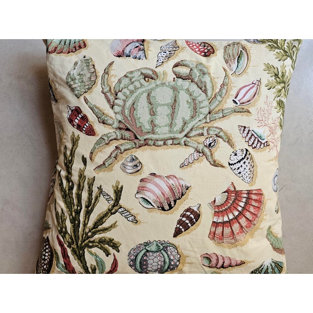2000 - 2009 Vintage Handmade Coastal Cushions in Marine-Themed Fabric, 1990s, Set of 3 For Sale - Image 5 of 8