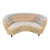 Mid 20th Century Swedish Curved Sofa in New Ivory Curly Upholstery For Sale