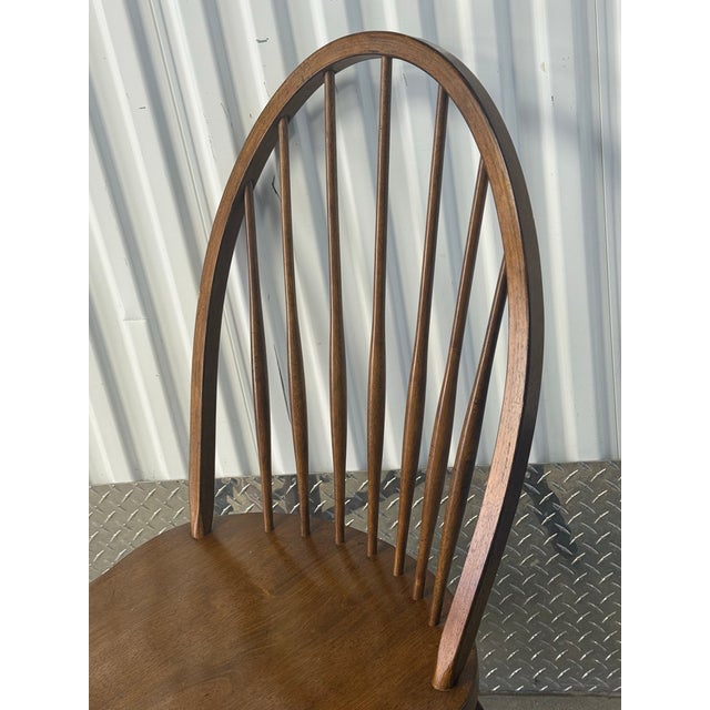 Wood Set of 4 Bow Back Rustic Farmhouse Dining Chairs For Sale - Image 7 of 12