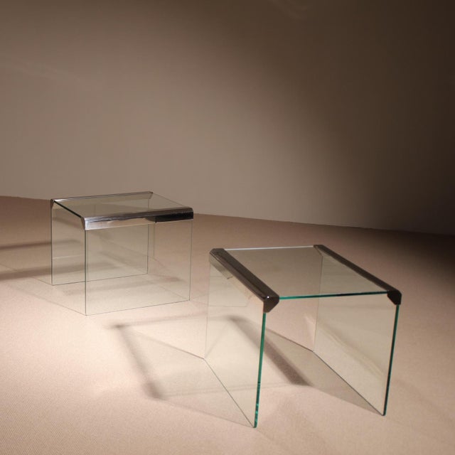 Silver Nesting Table Set by Pierangelo Gallotti & Luigi Radice, Italy, 1980s, Set of 3 For Sale - Image 8 of 14