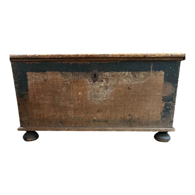 Antique English Pine Blanket Chest For Sale