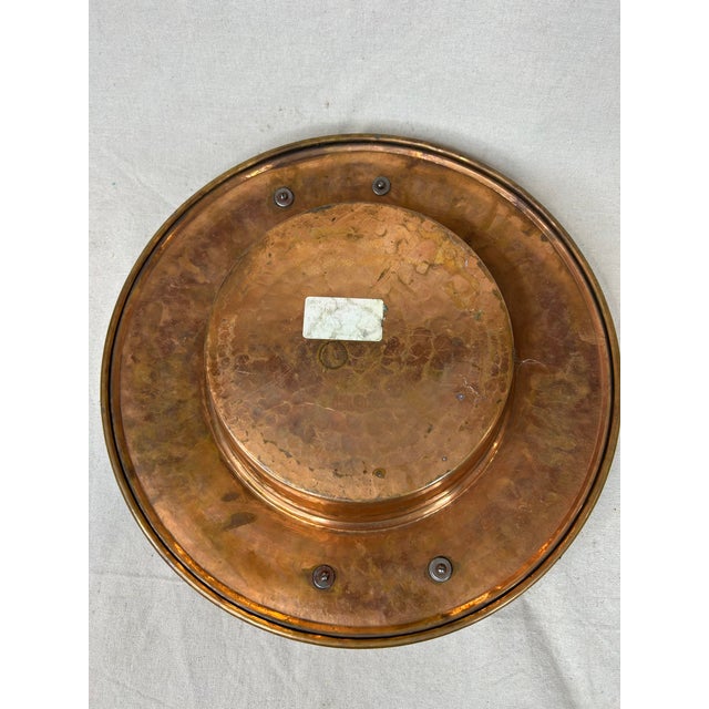 Copper Bowl Handmade Vintage Large With Detail and Handles 17.5" Diameter For Sale - Image 4 of 10