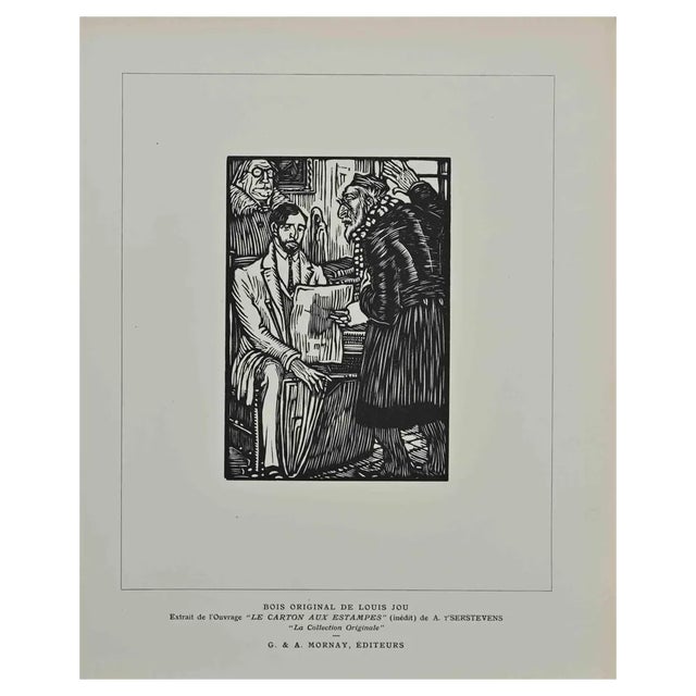 Louis Jou, Women of This Time, Original Woodcut, 1920s For Sale