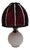 Vintage Table Lamp with Relief Glass Base and Sequin Shade from Lamplove, 1970s For Sale