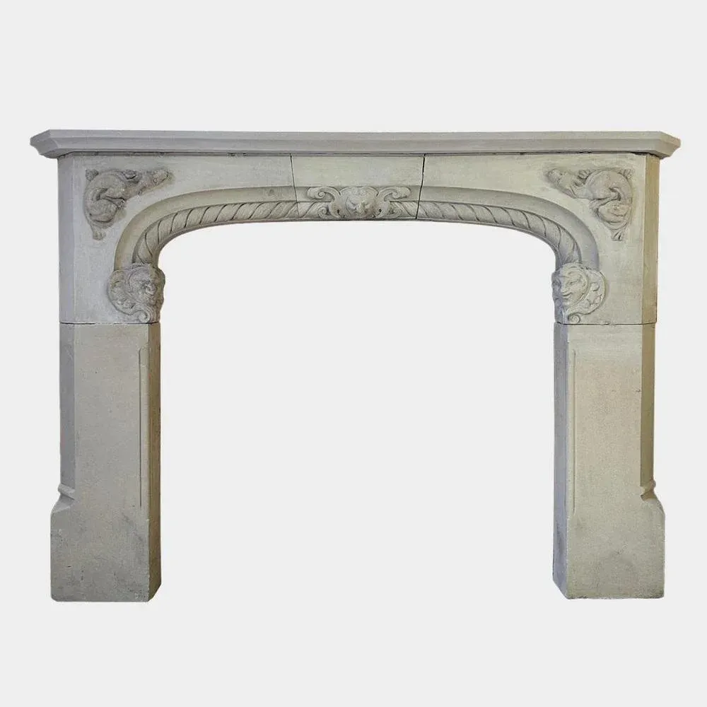 Large Antique English Gothic Fireplace Mantel, 1790 | Chairish