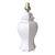 Vintage White Ceramic Ginger Jar Lamp For Sale
