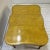 Modern European Yellow Leather Wrapped Dining Table with Gold Trim For Sale - Image 3 of 13